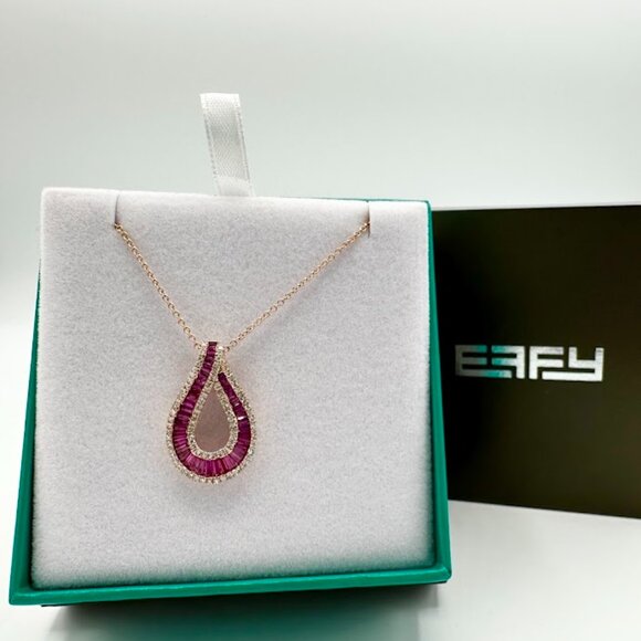 EFFY® Collection Amoré Certified Ruby Pendant Necklace - Picture 2 of 8